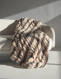 Plush Stretch Blanket - Brown Stripe
