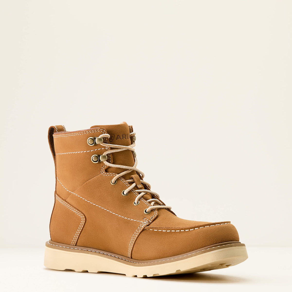 Men's Leather Lace-Up Work Boots - Tan