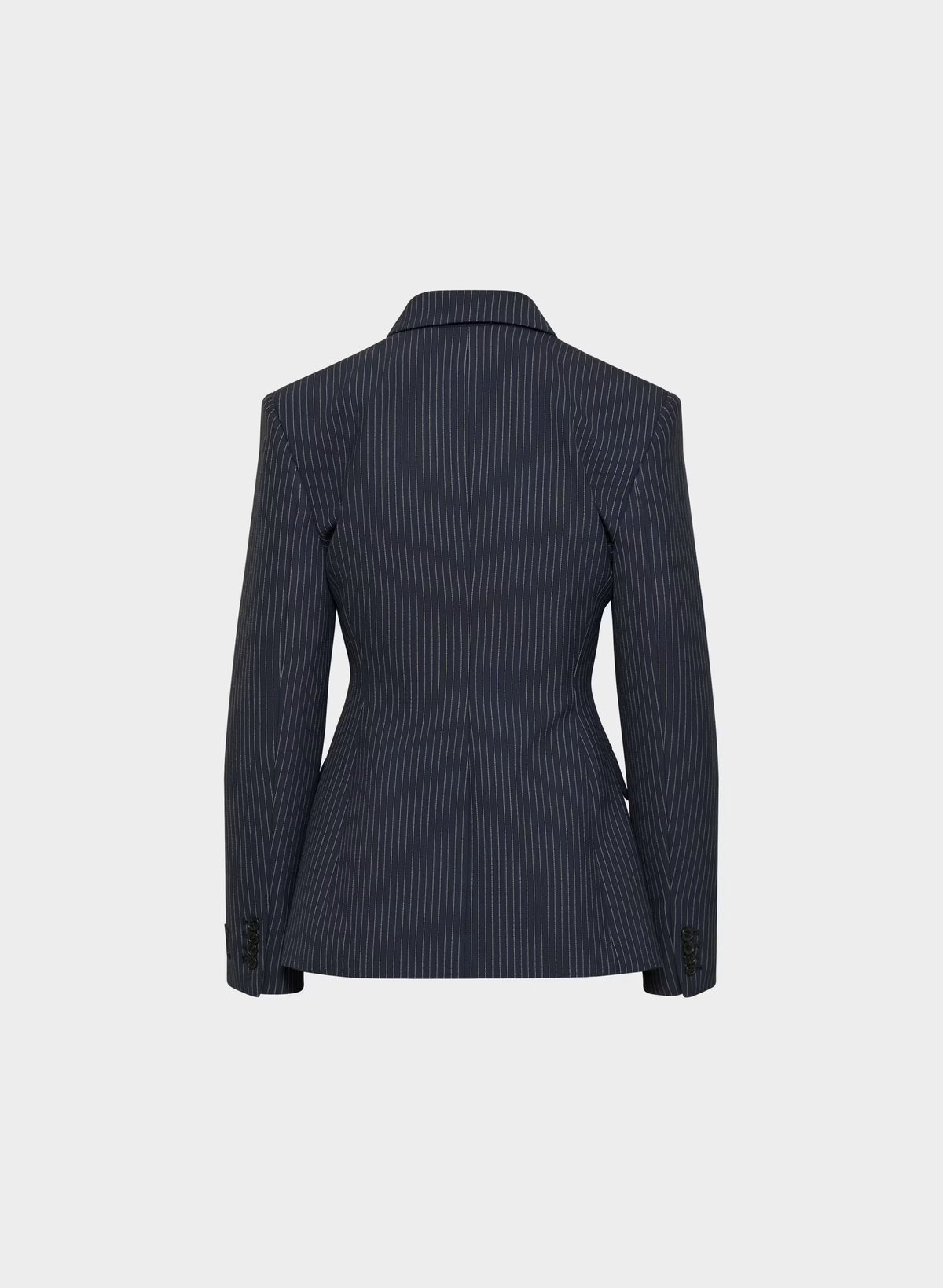 Single-Breasted Stretch Blazer - Brown Check