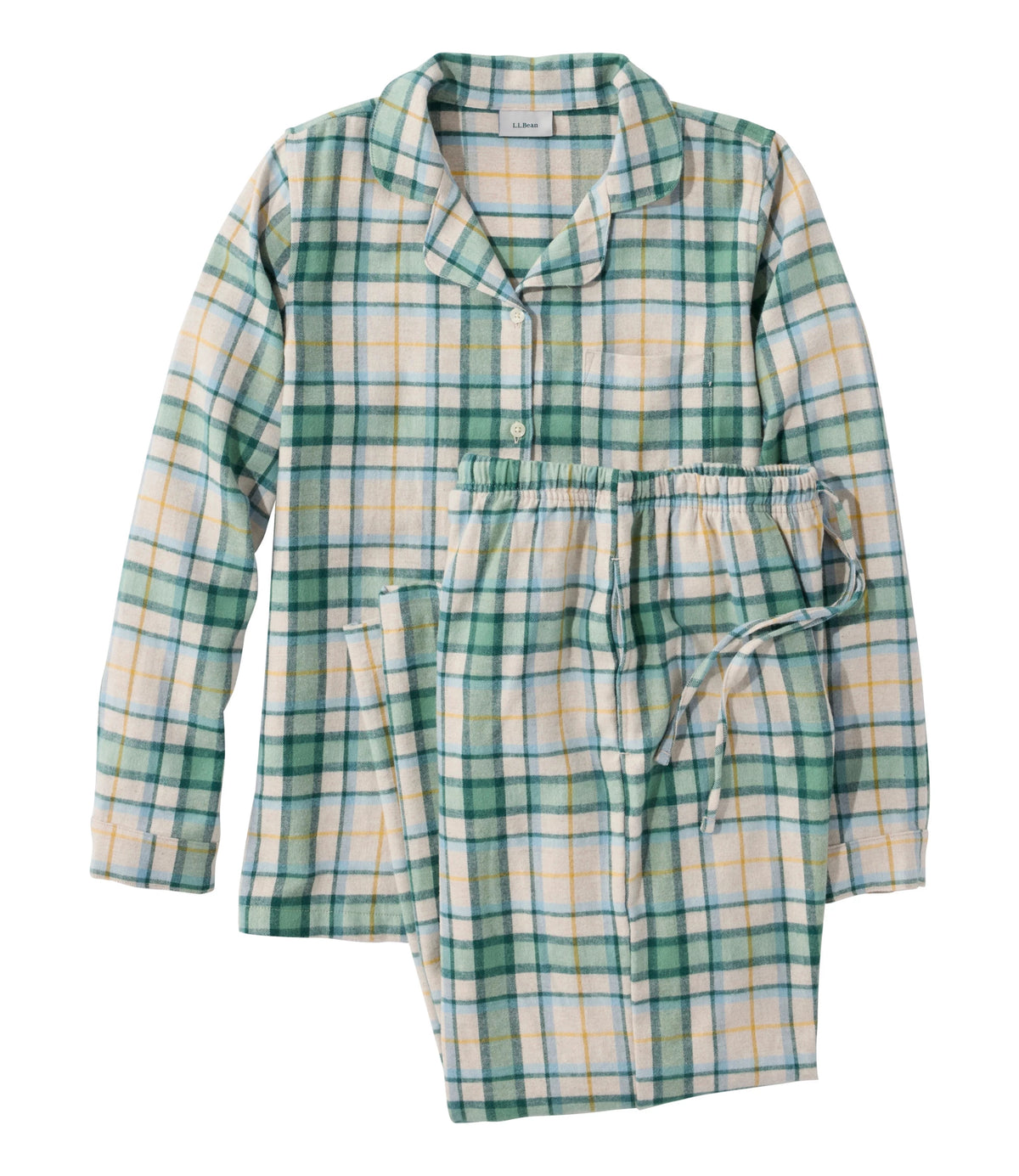 Women's Plaid Cotton Flannel Pajama Set