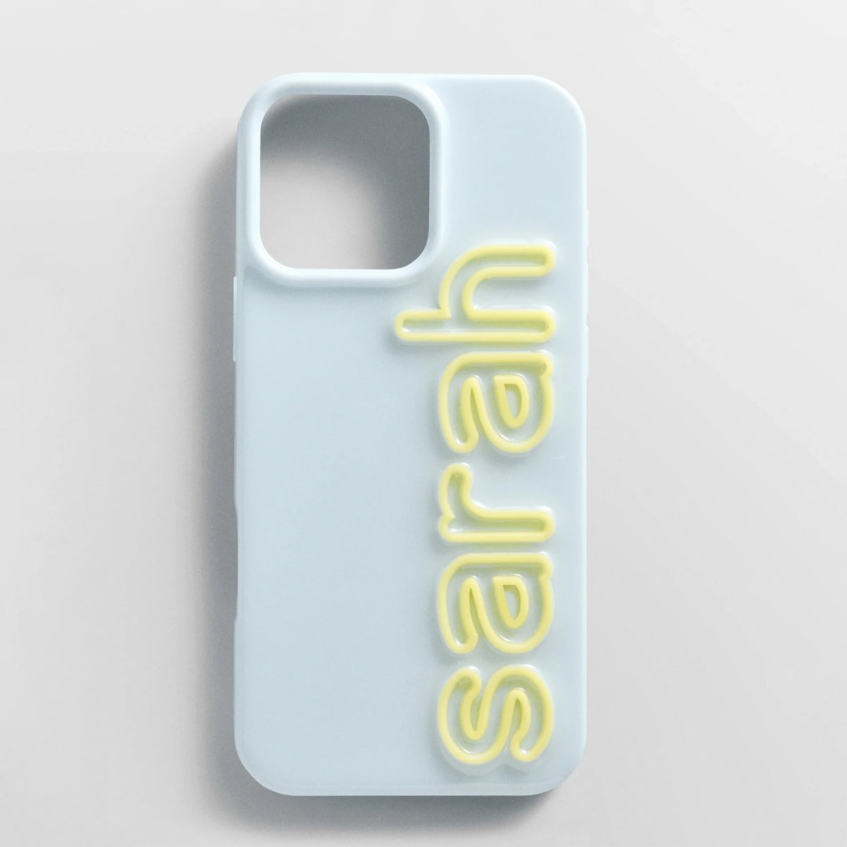 Custom Raised Letter Phone Case - Blue Yellow