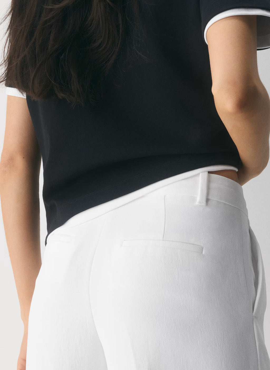 High-Rise Wide-Leg Crepe Trousers - Sand