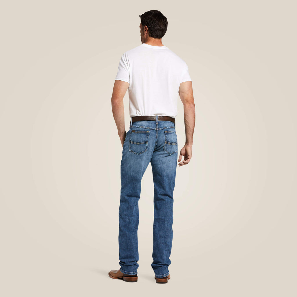 Men's Relaxed Bootcut Stretch Jeans - Blue