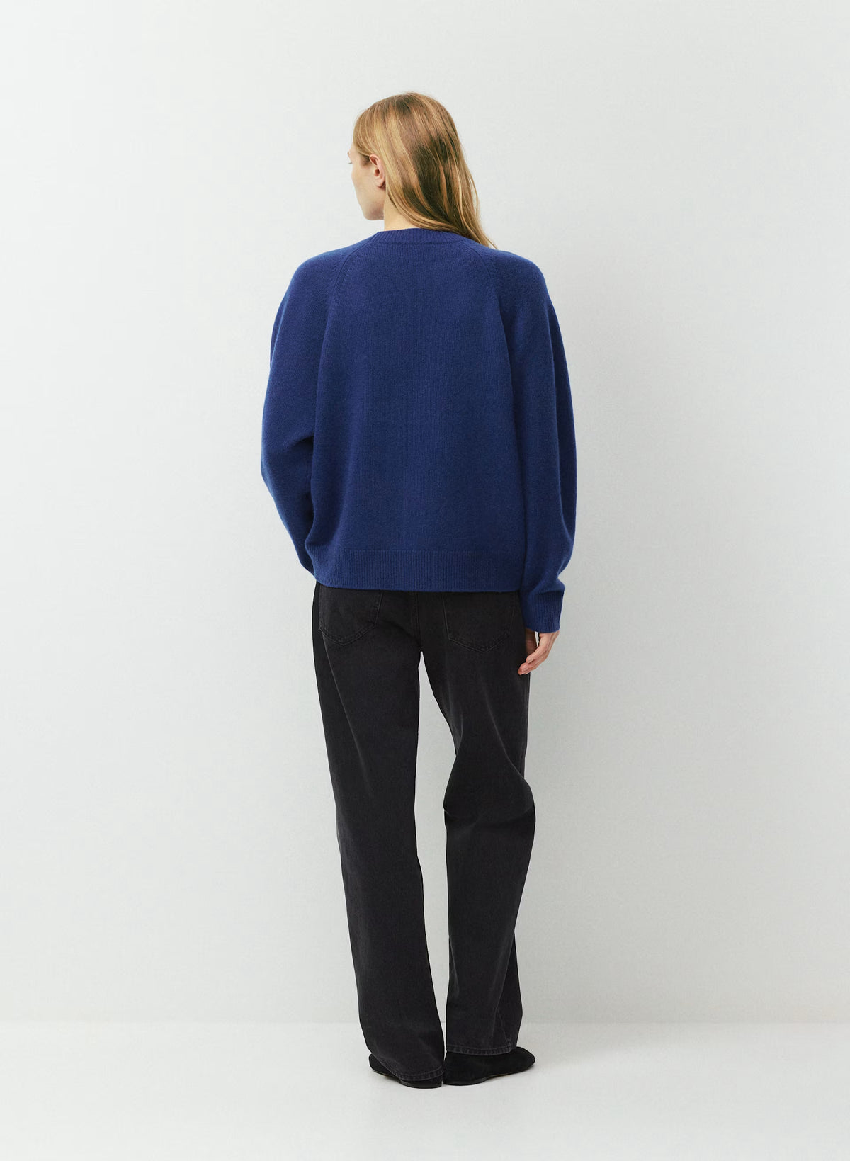 Wool Cashmere Raglan Sweater - Olive