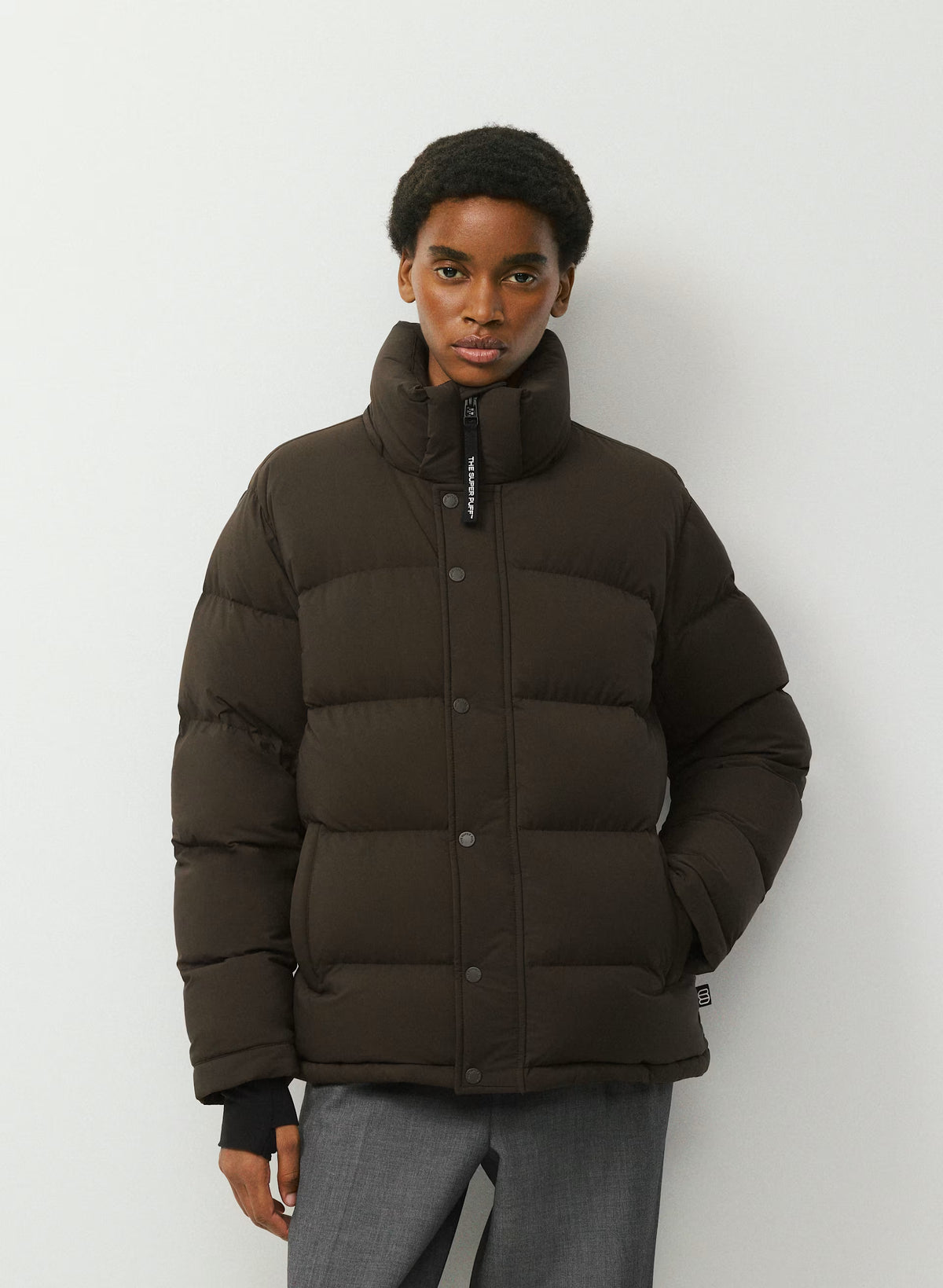 Long Down Puffer Jacket - Blue