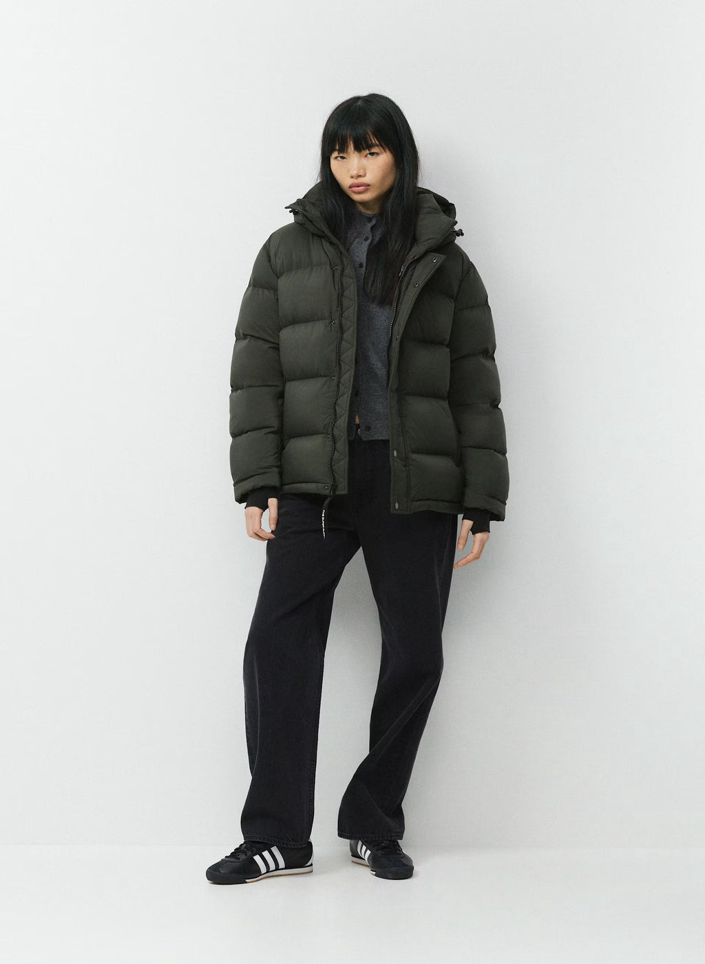 Long Down Puffer Jacket - Blue