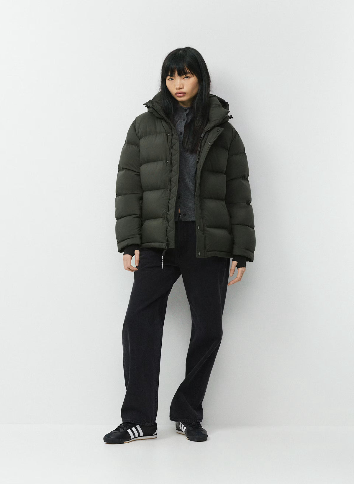 Long Down Puffer Jacket - Blue