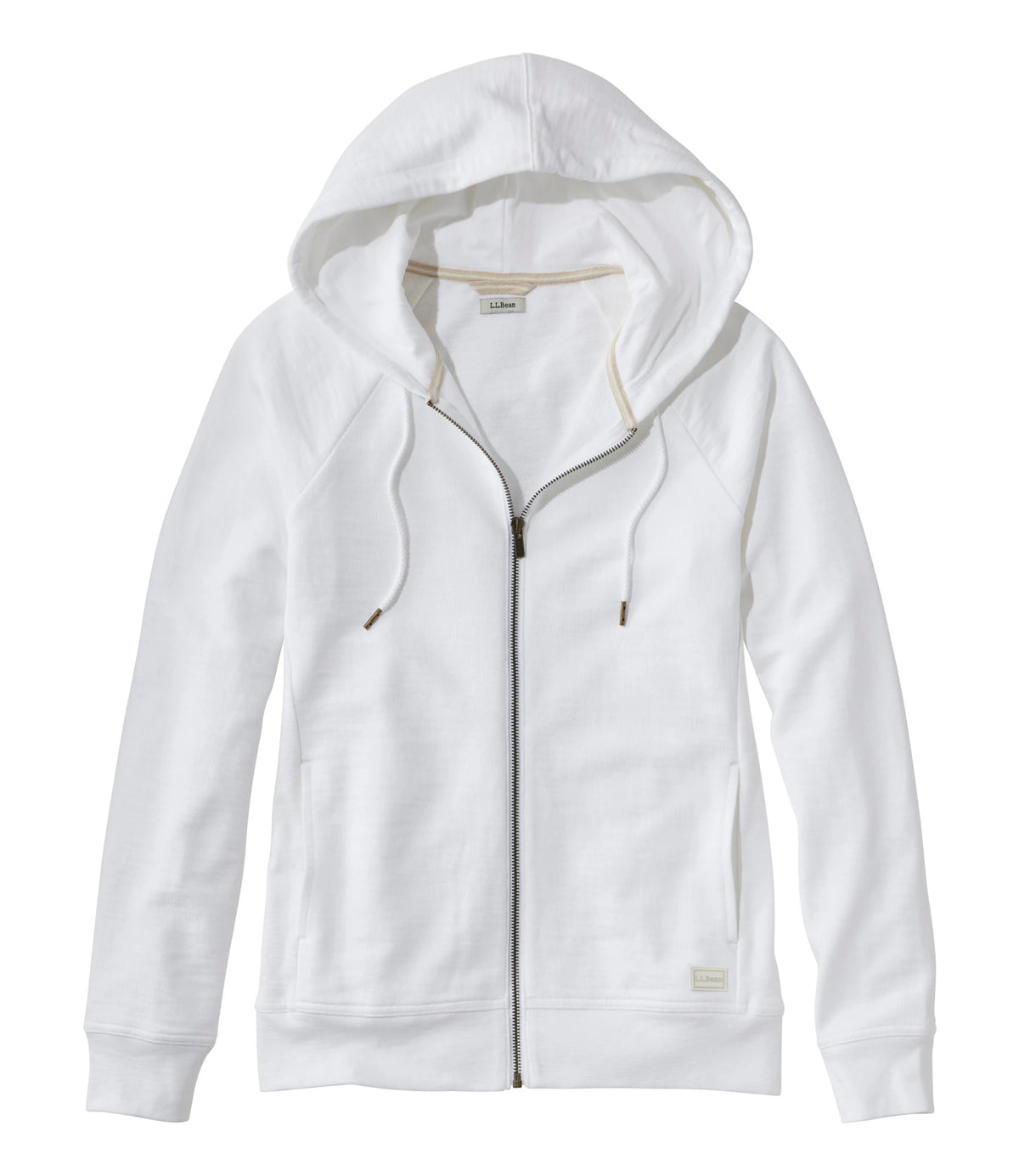 Women's French Terry Full-Zip Hoodie - White