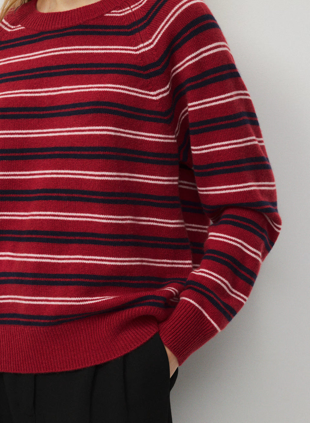 Wool Cashmere Raglan Sweater - Olive