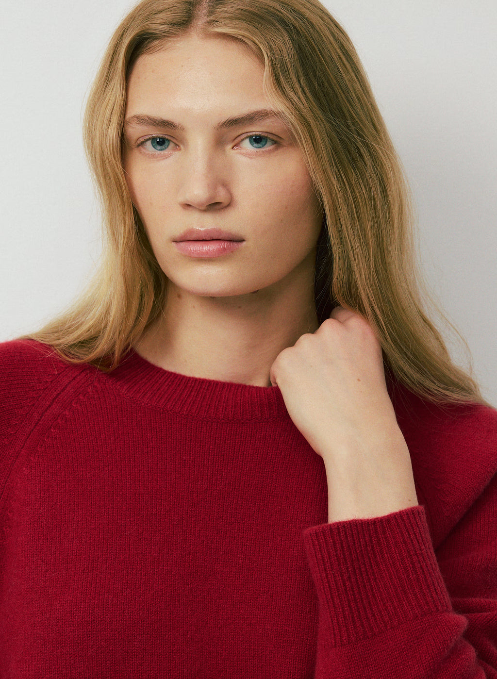 Wool Cashmere Raglan Sweater - Olive