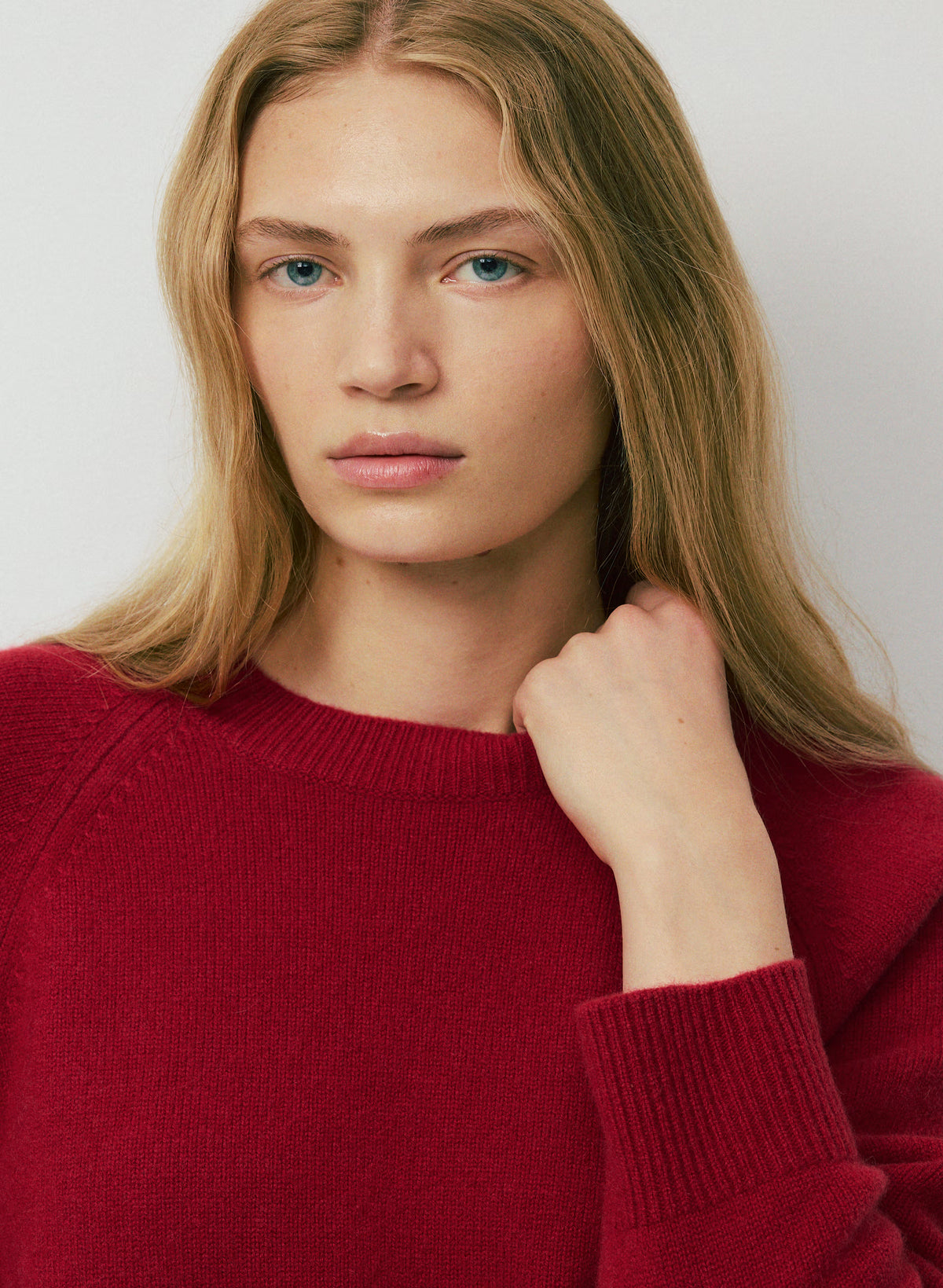 Wool Cashmere Raglan Sweater - Olive