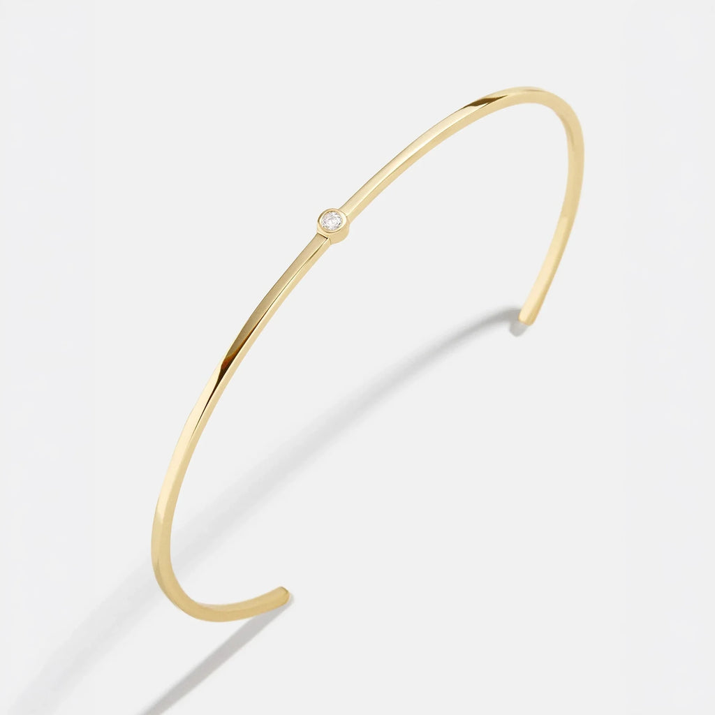 Gold-Plated Crystal Cuff Bracelet