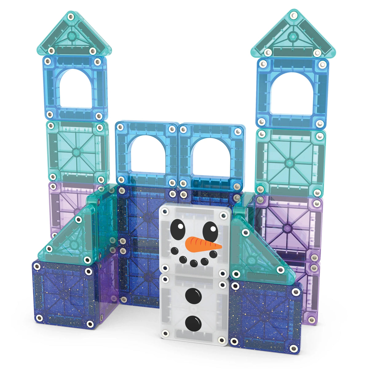 26-Piece Winter Magnetic Building Travel Set