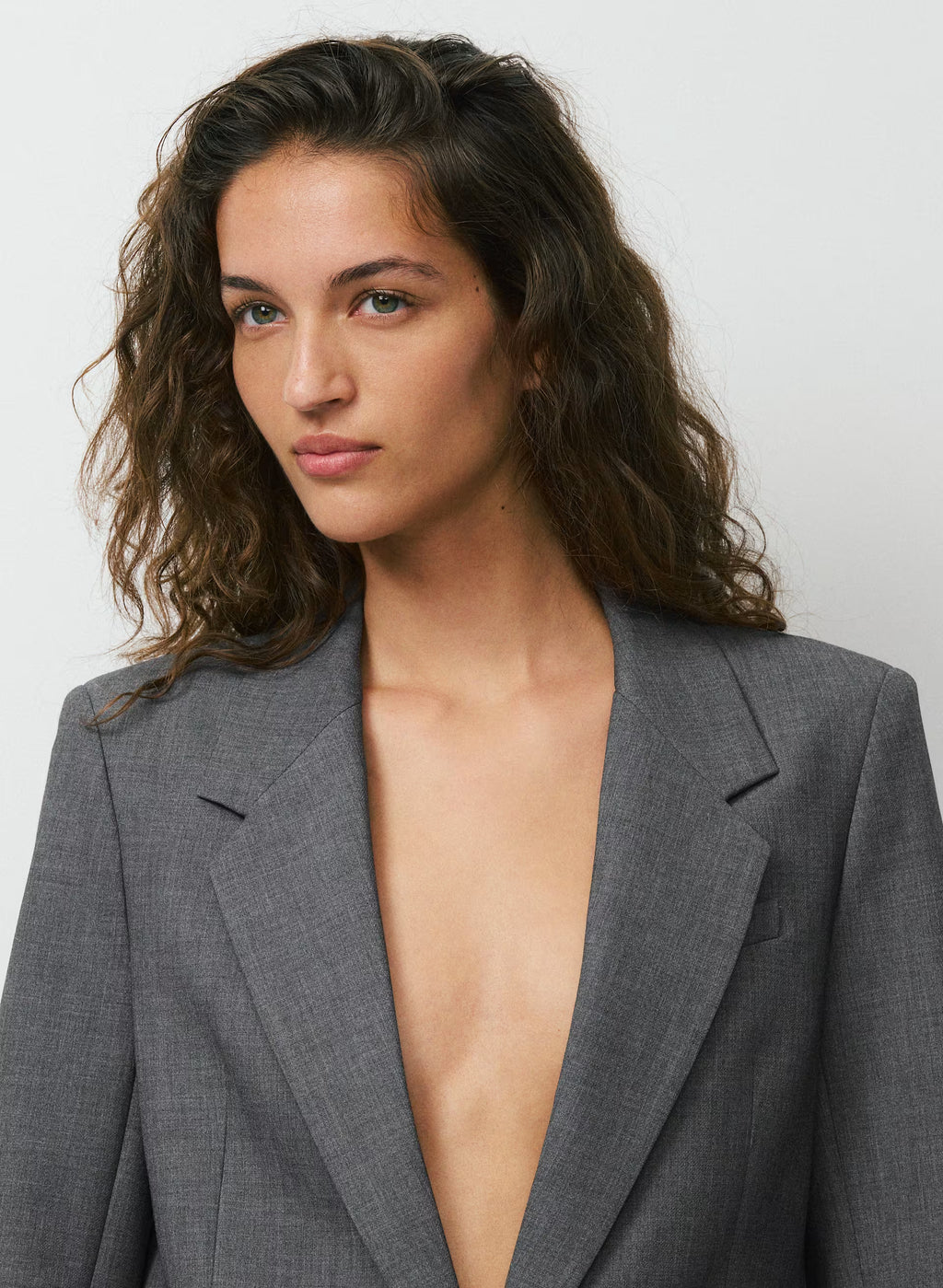 Single-Breasted Stretch Blazer - Check