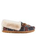 Women's Plaid Shearling Moccasin Slippers