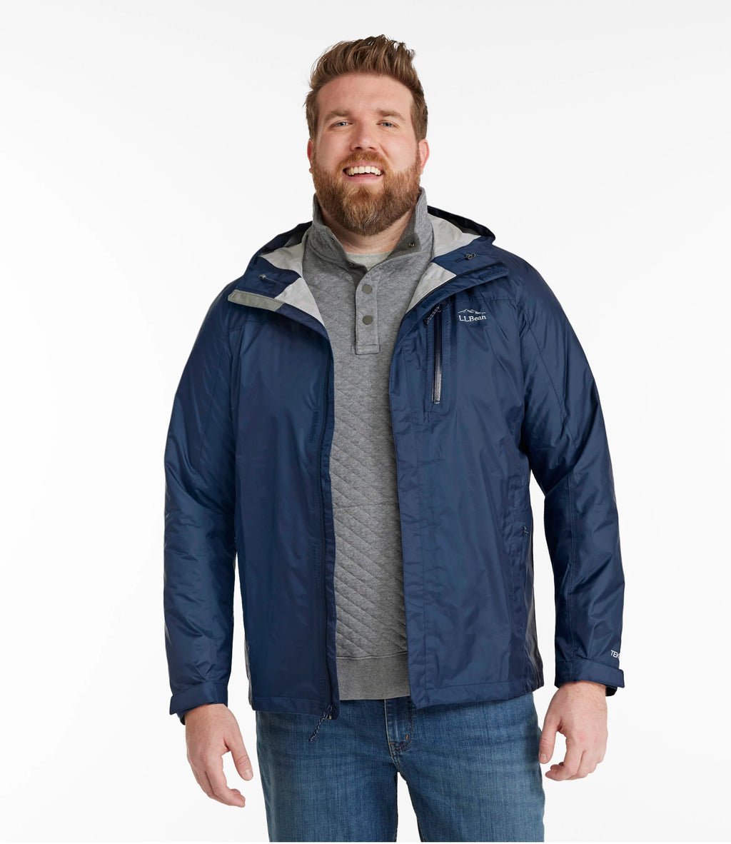 Men's Packable Waterproof Rain Jacket - Black