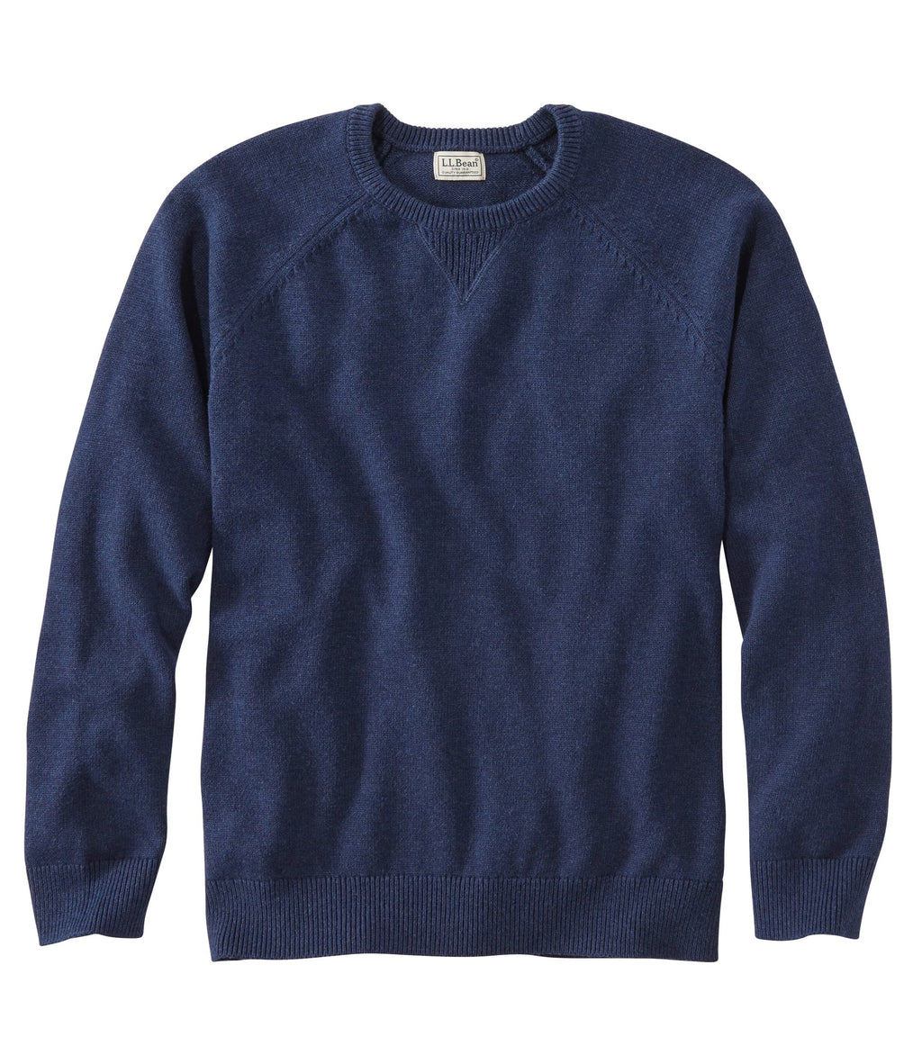 Men's Cotton Cashmere Crewneck Sweater - Navy