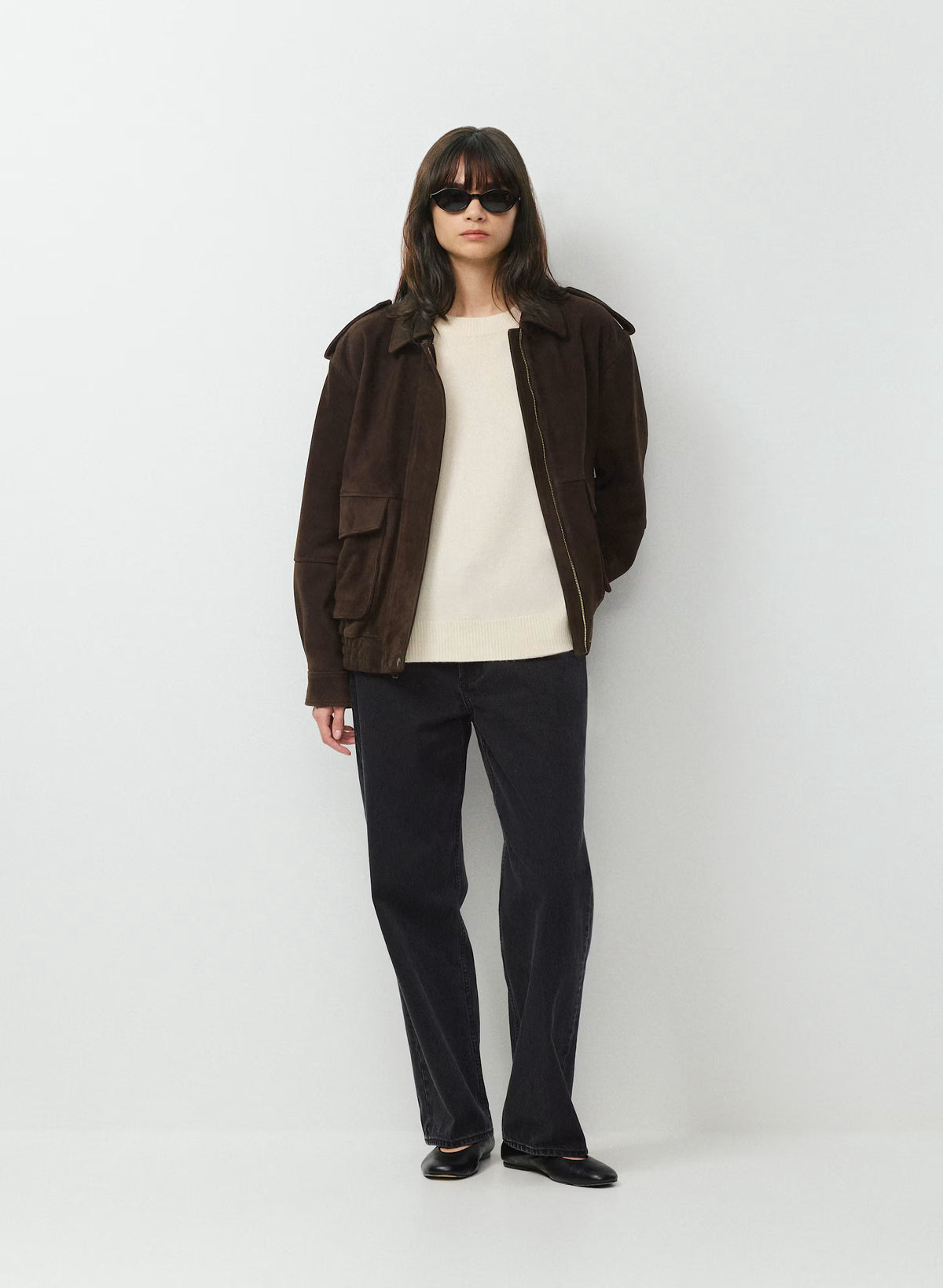 Wool Cashmere Raglan Sweater - Olive