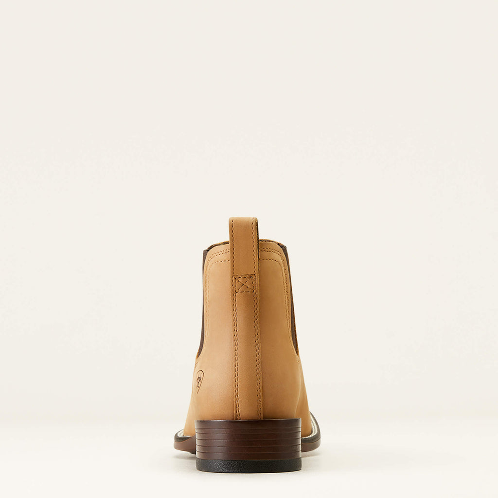 Men's Suede Wide Square Toe Chelsea Boots - Navy