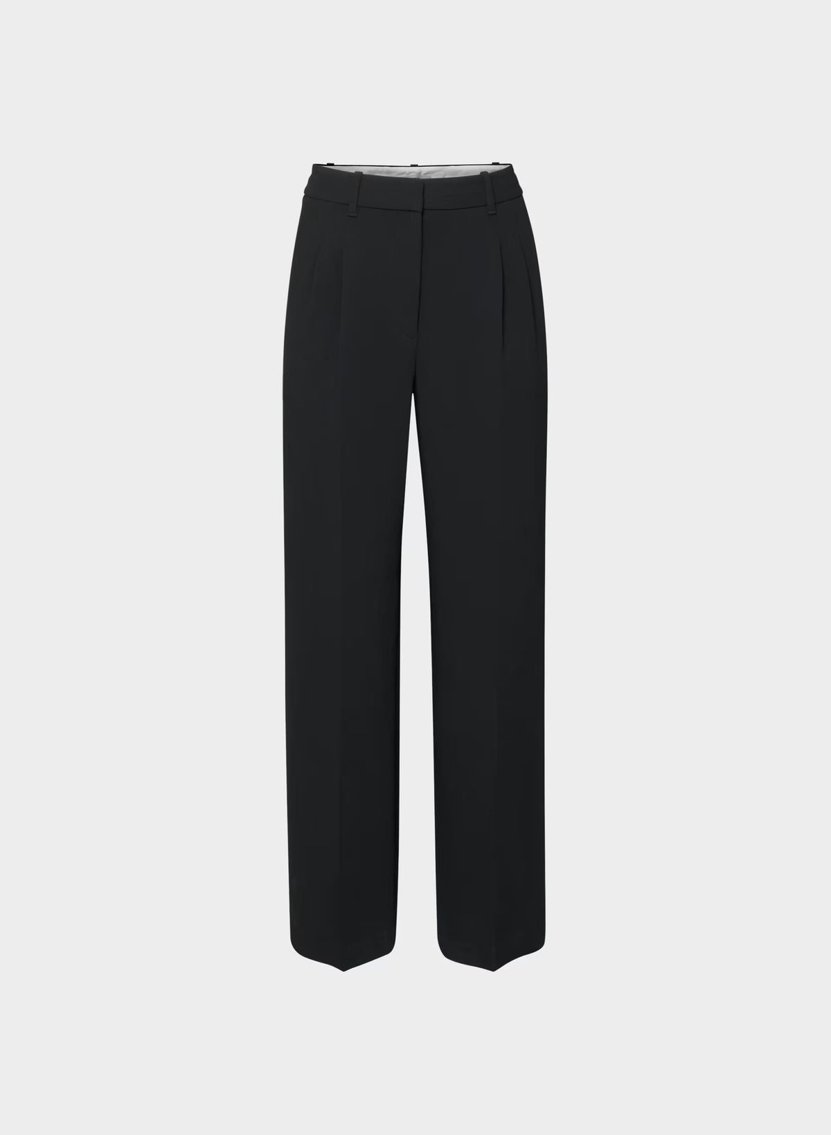 High-Rise Wide-Leg Crepe Trousers - Sand