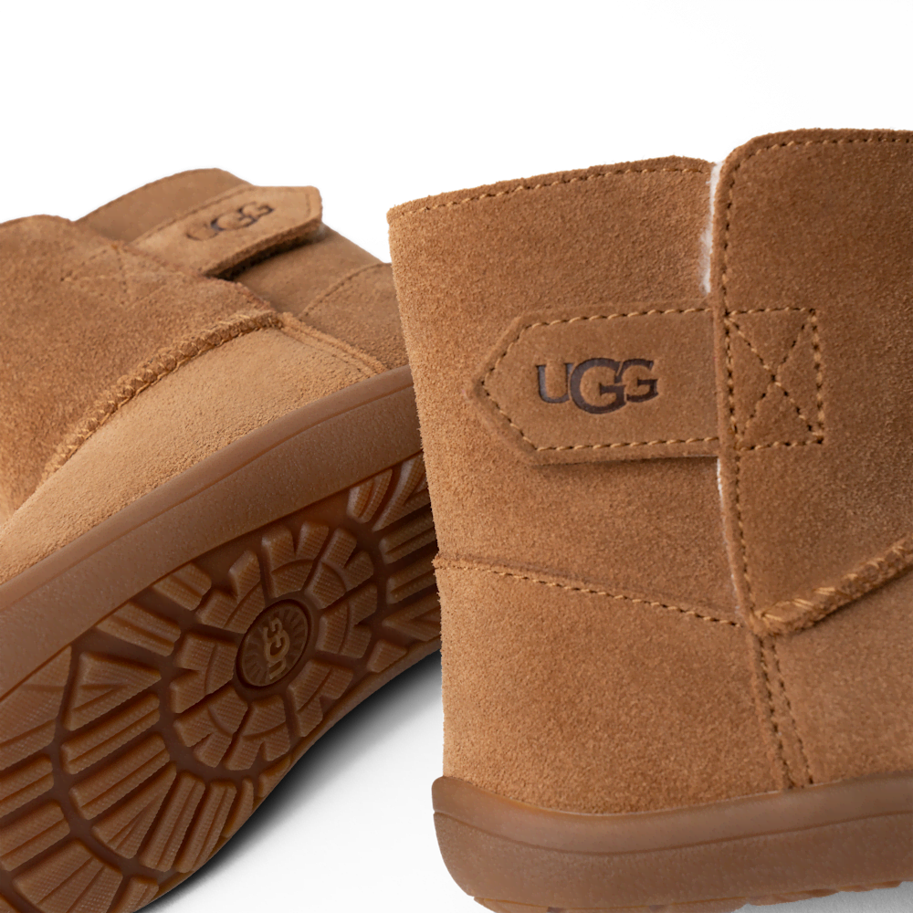 Toddler Suede Hook-And-Loop Boots - Black