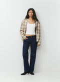 Low-Rise Wide-Leg Jeans - Dark Blue