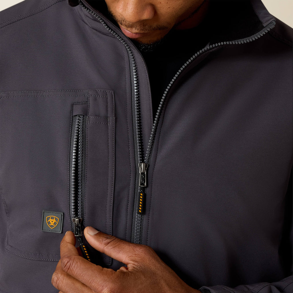 Men's Insulated Water-Repellent Work Jacket - Grey