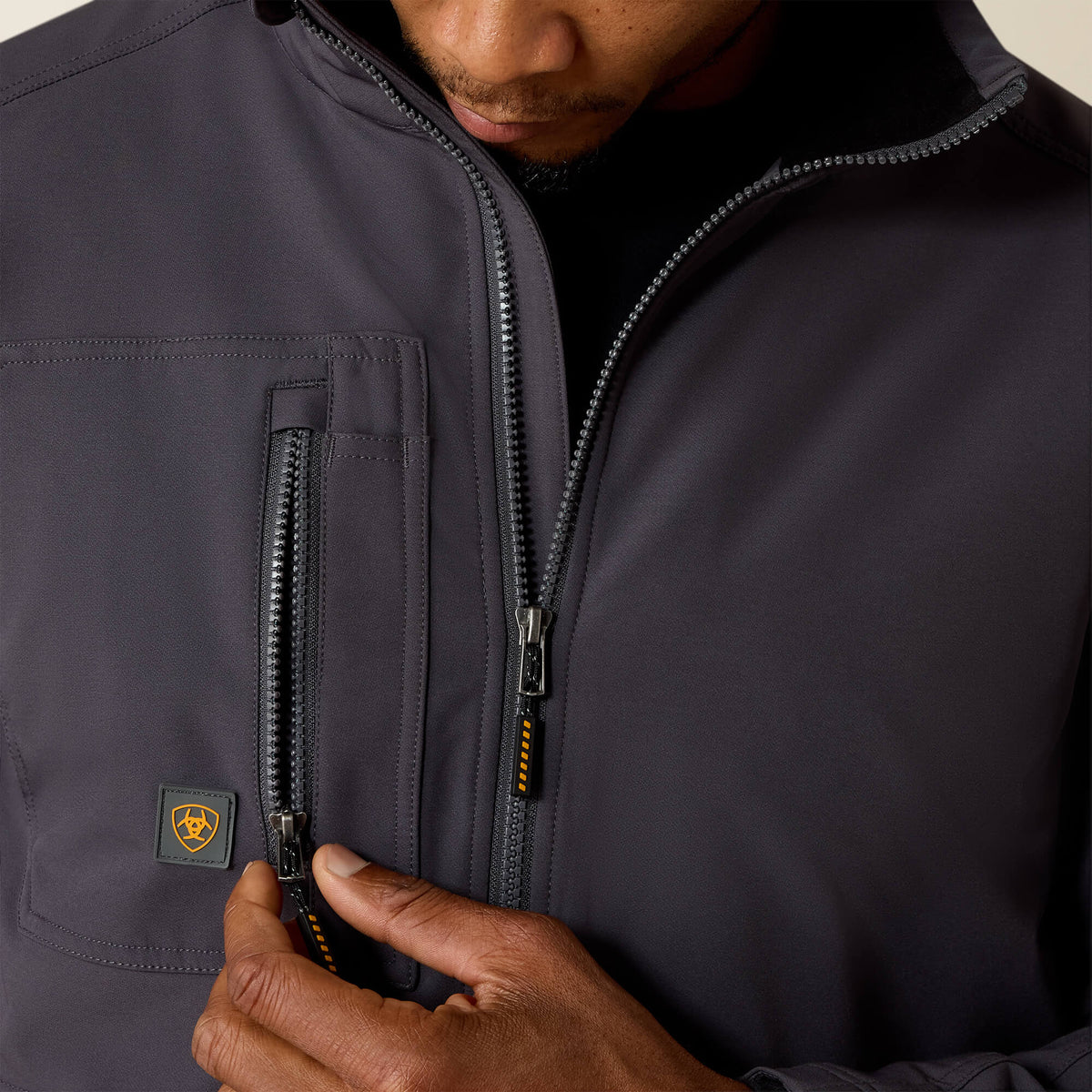 Men's Insulated Water-Repellent Work Jacket - Grey