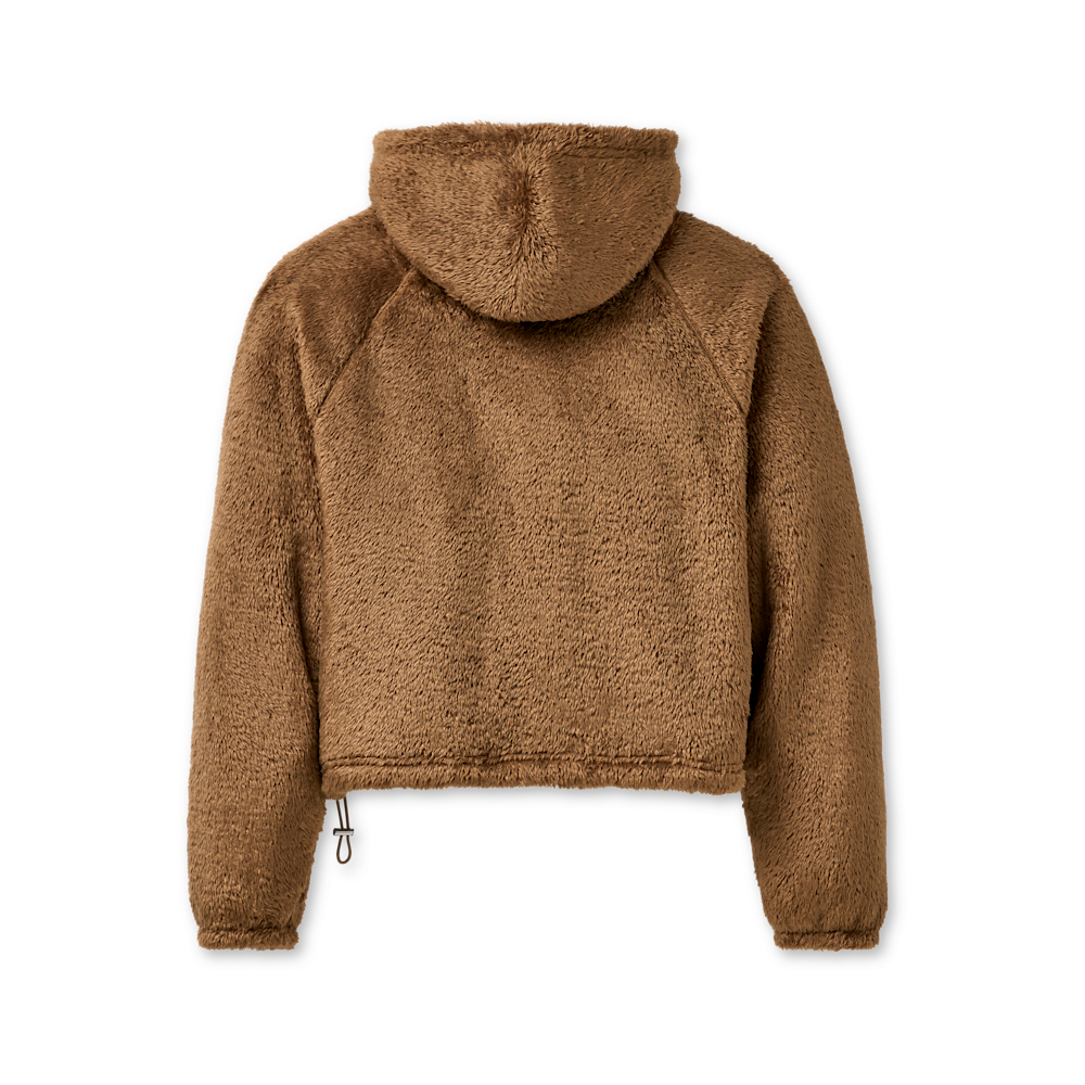 Women's Oversized Fleece Hoodie - Coffee Grounds