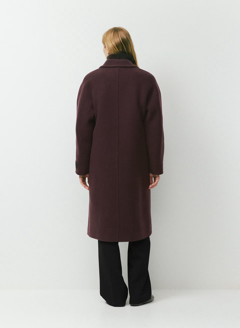Double-Breasted Wool Cashmere Coat - Herringbone