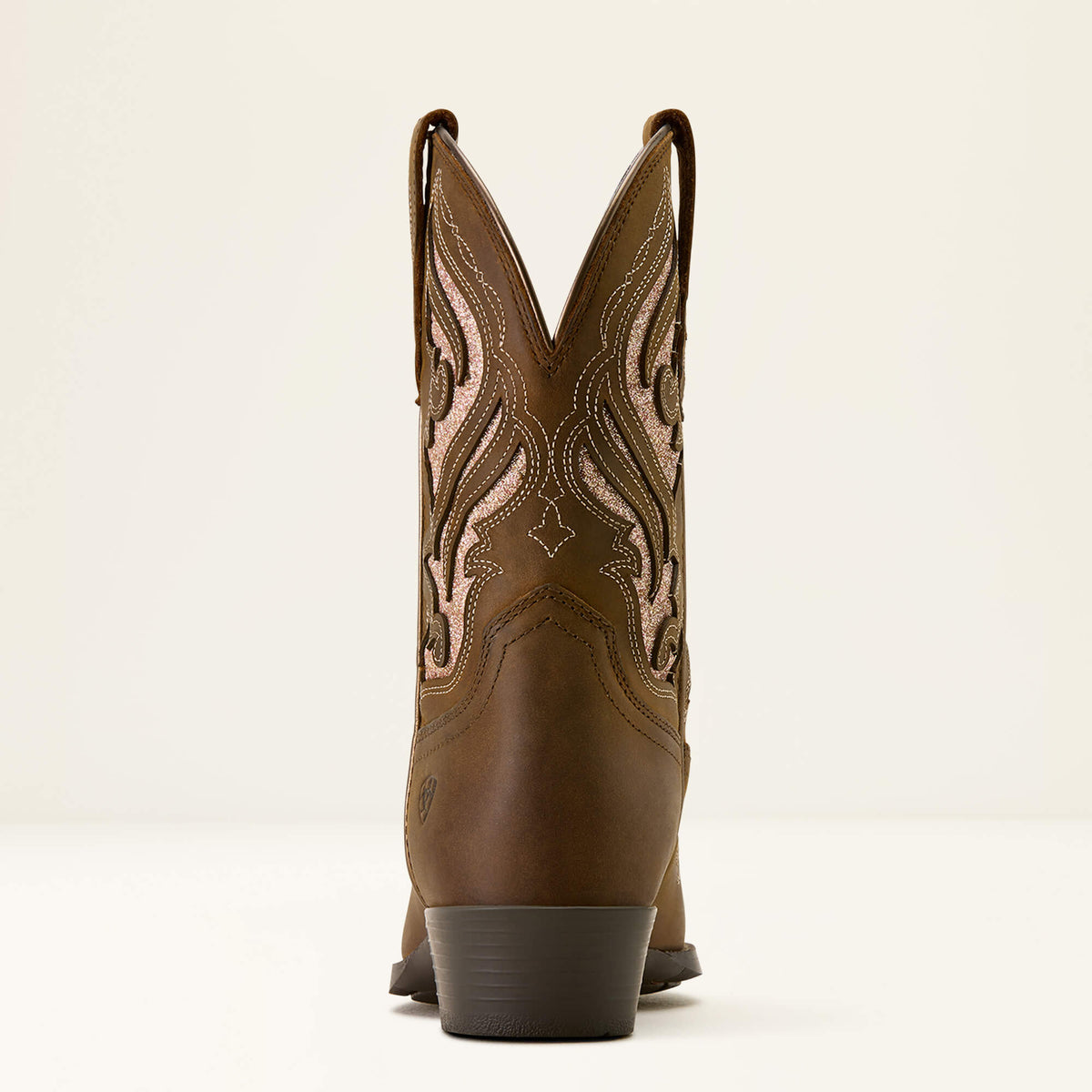 Kids' Glitter Cutout Western Boot - Brown