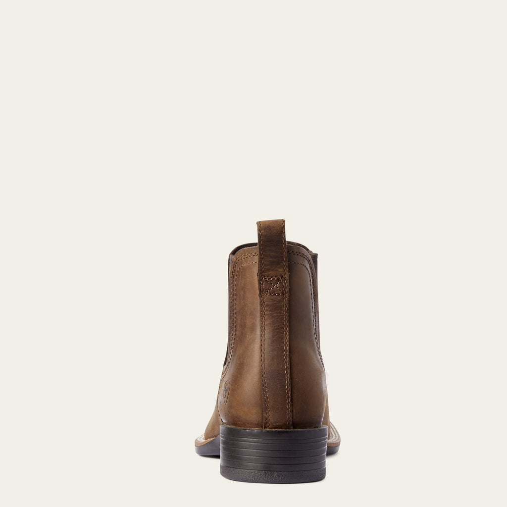 Men's Suede Wide Square Toe Chelsea Boots - Navy