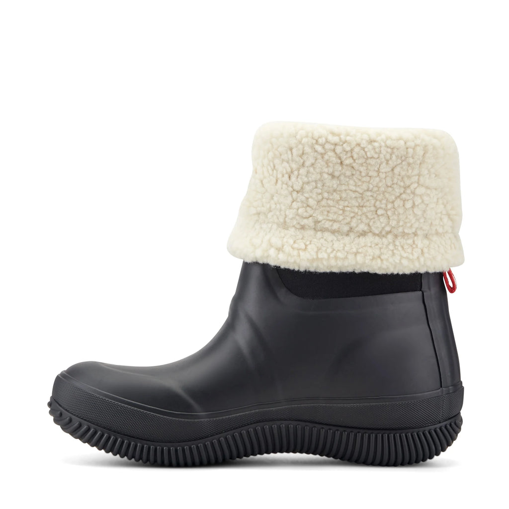 Women's Insulated Roll-Top Snow Boots - Black