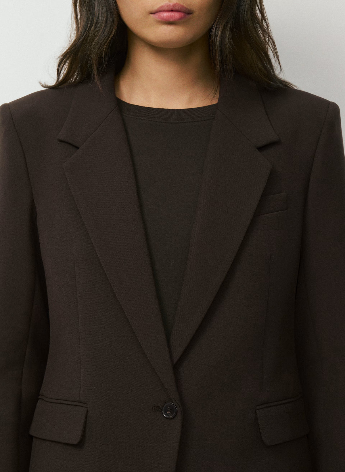Single-Breasted Stretch Blazer - Check