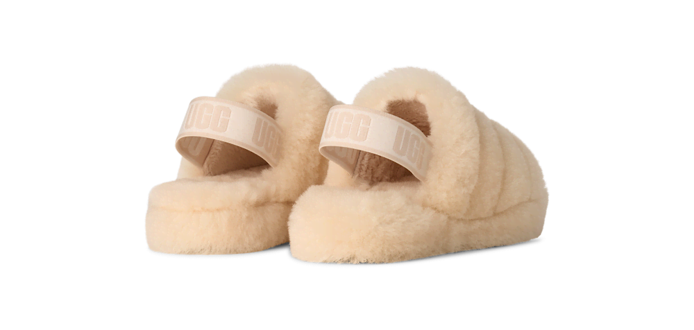 Kids' Sheepskin Strap Slide - Natural