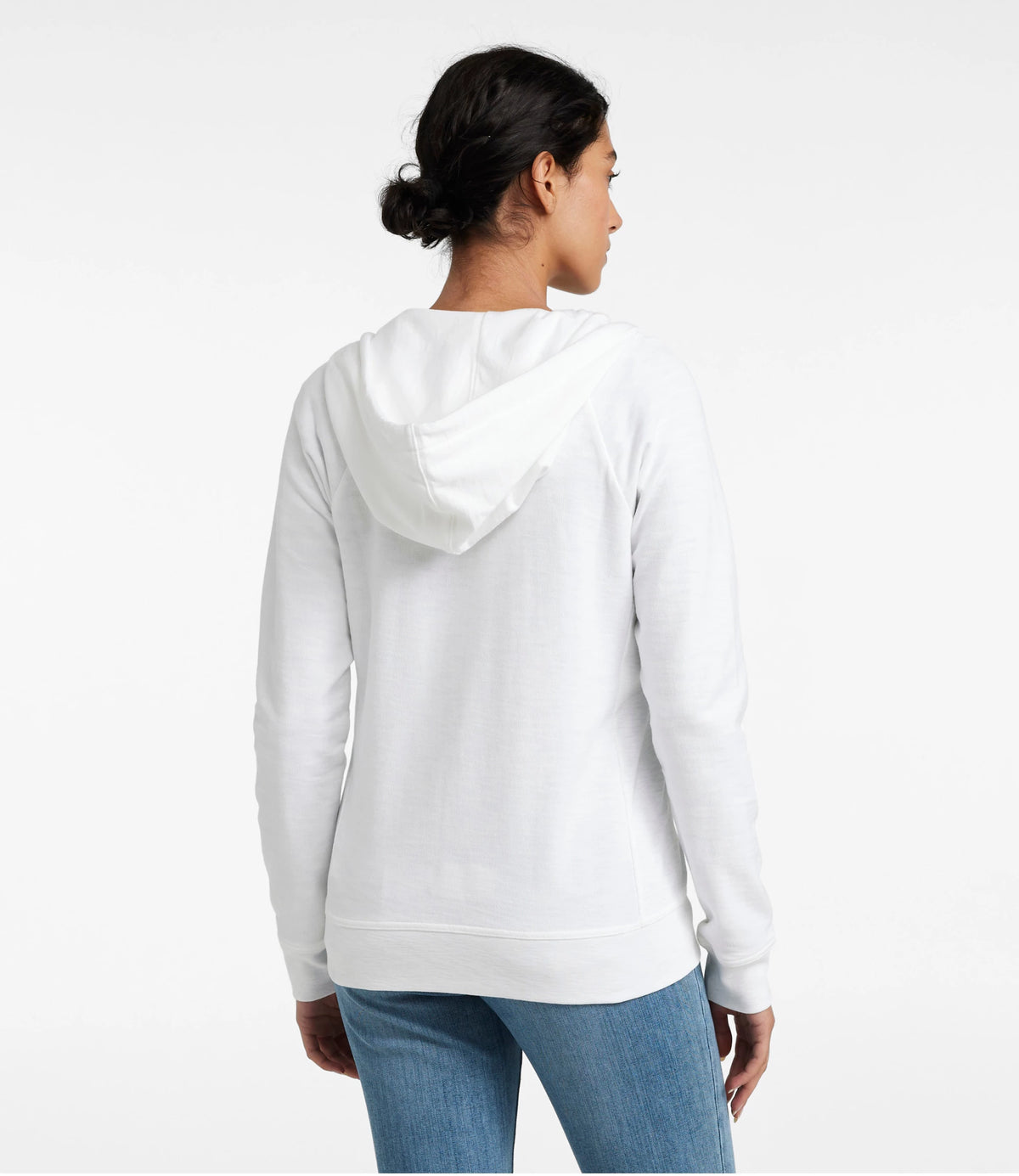 Women's French Terry Full-Zip Hoodie - White