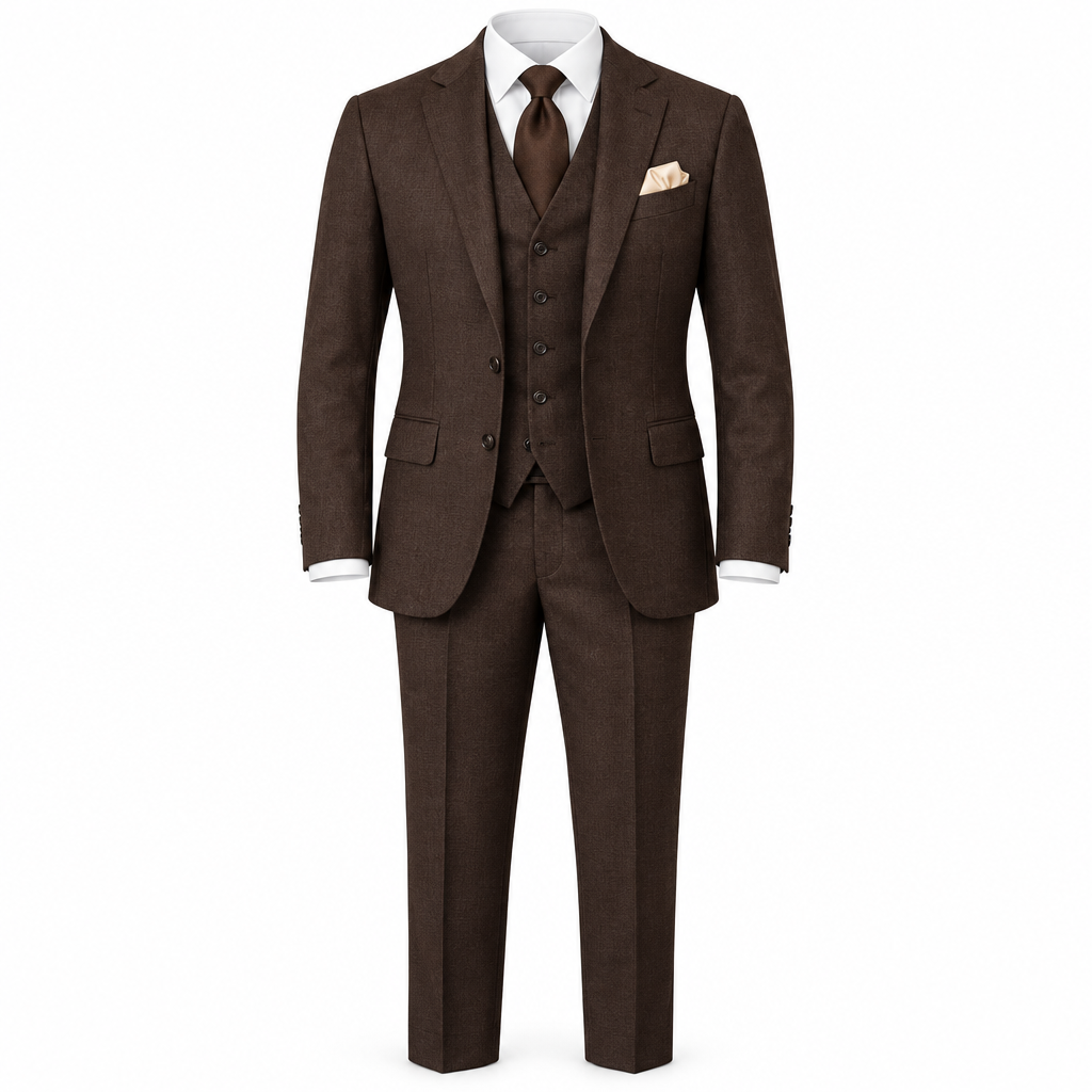 Chocolate Brown Three-Piece Suit
