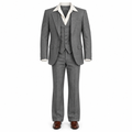 Light Grey 1970s Three-Piece Suit