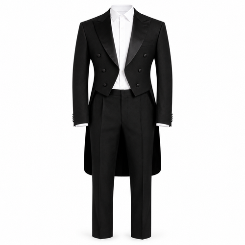 Black Tailcoat White Tie Suit