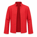 Red Linen Unstructured Jacket