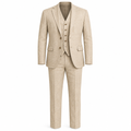 Beige Linen Suit Jacket and Waistcoat