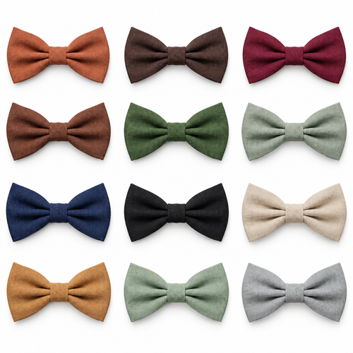 Linen Pre-Tied Bow Tie
