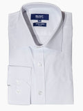 Men's White Spread Collar Slim Fit Dress Shirt