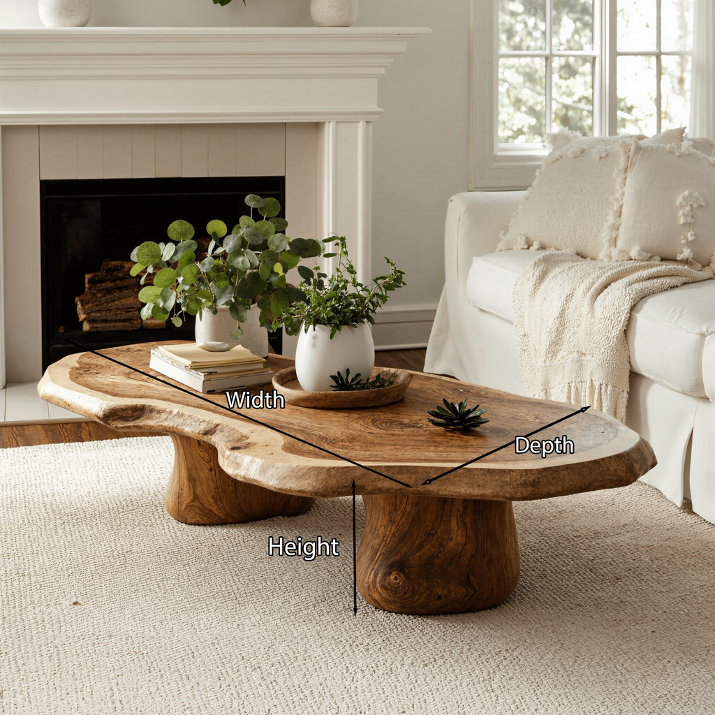 Modern Solid Wood Coffee Table with Natural Oil and Wax Finish - view 5
